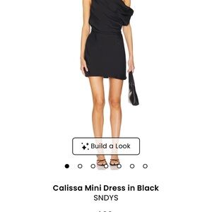 SNDYS One-Shoulder Mini Dress in Black